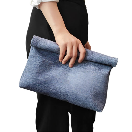 TEEK - Envelope Denim Clutch BAG theteekdotcom   