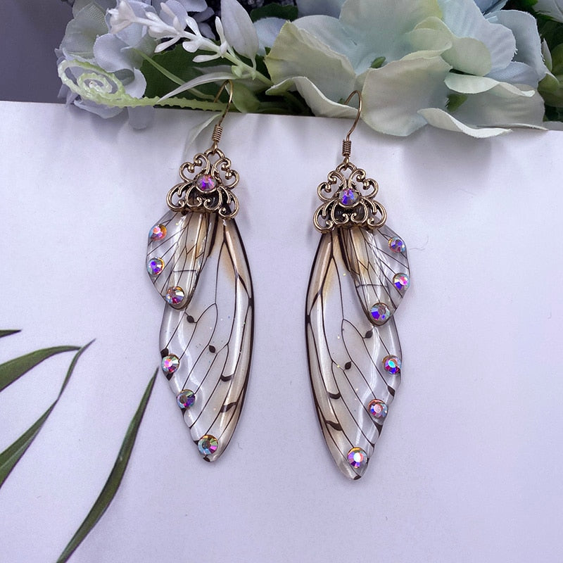 TEEK - Handmade Fairy Wing Earrings  theteekdotcom CP-BRO  
