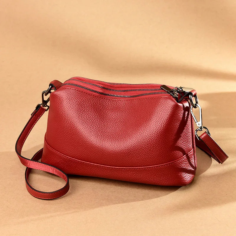TEEK - Genuine Leather Shoulder Bag BAG theteekdotcom Red  
