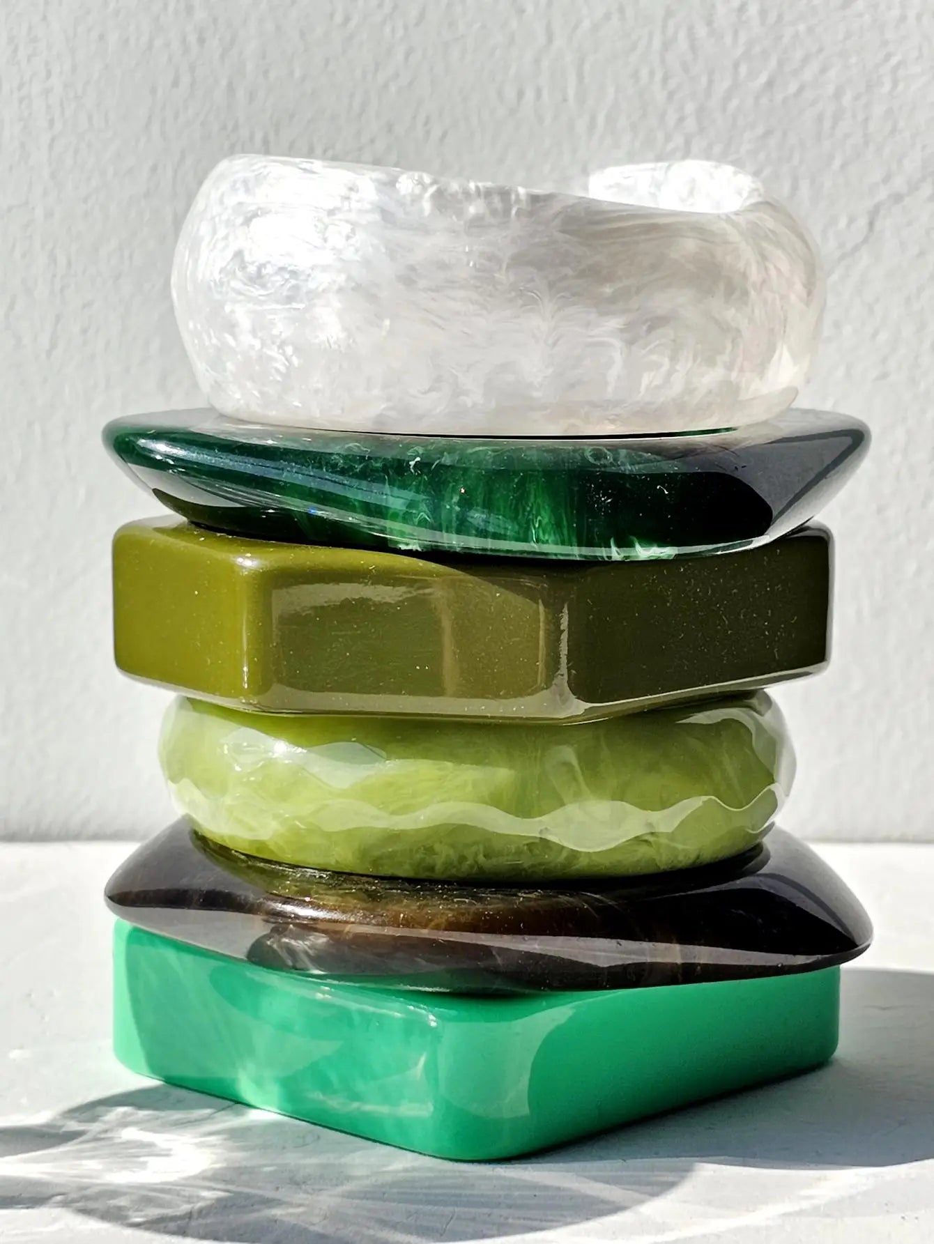 TEEK - Green Scheme Chunky Irregular Texture Bracelet JEWELRY theteekdotcom