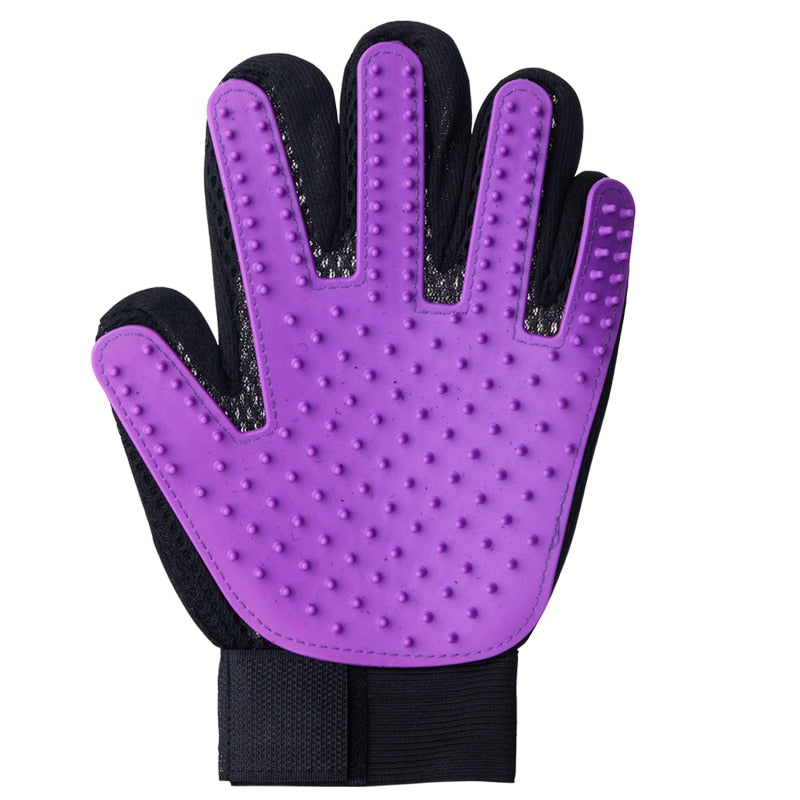 TEEK - Pet Grooming Glove  theteekdotcom Left Purple  