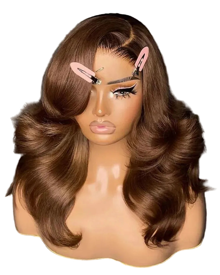 TEEK - HD Lace Frontal Wig Chocolate Brown Remy Body Wave Wig HAIR theteekdotcom