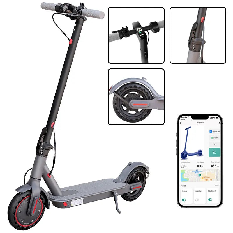 TEEK - 350W 19mph APP Folding Smart Electric Scooter TRANSPORTATION theteekdotcom