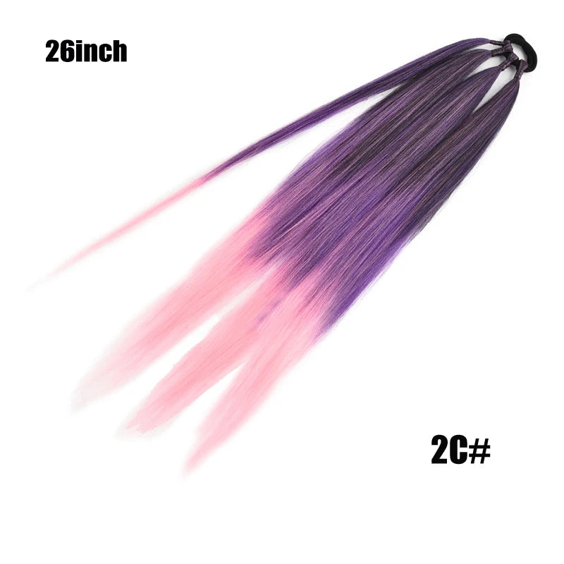 TEEK - Ponytail Synthetic Rubber Band Hair Ring 26 Inch Extensions HAIR theteekdotcom 26inch-2C