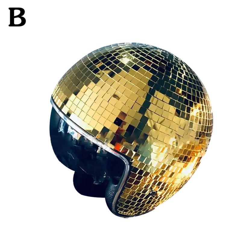 TEEK - Disco Ball Helmet HAT theteekdotcom Gold  
