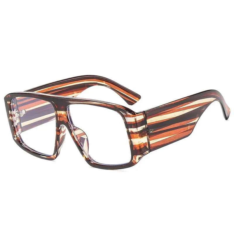 TEEK - Clear Gradient Shades UV400 Retro Men Wide Legs Trending Punk Sun Glasses