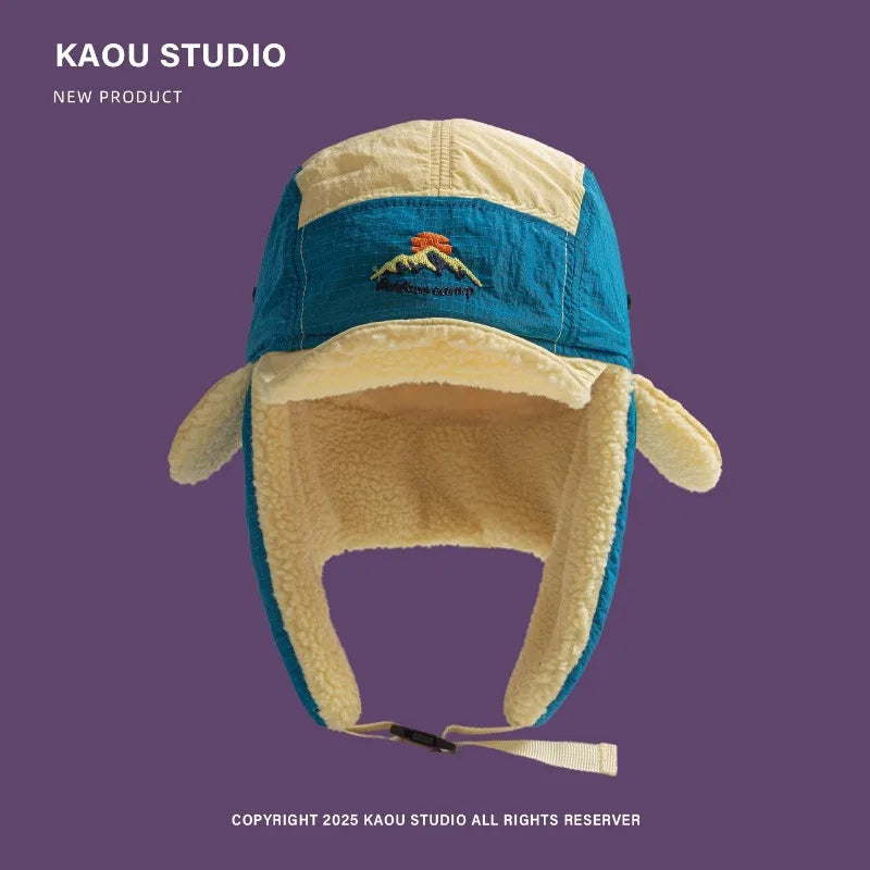 TEEK - Embroidered Plush Lei Feng Cap Earflaps Hats HAT theteekdotcom