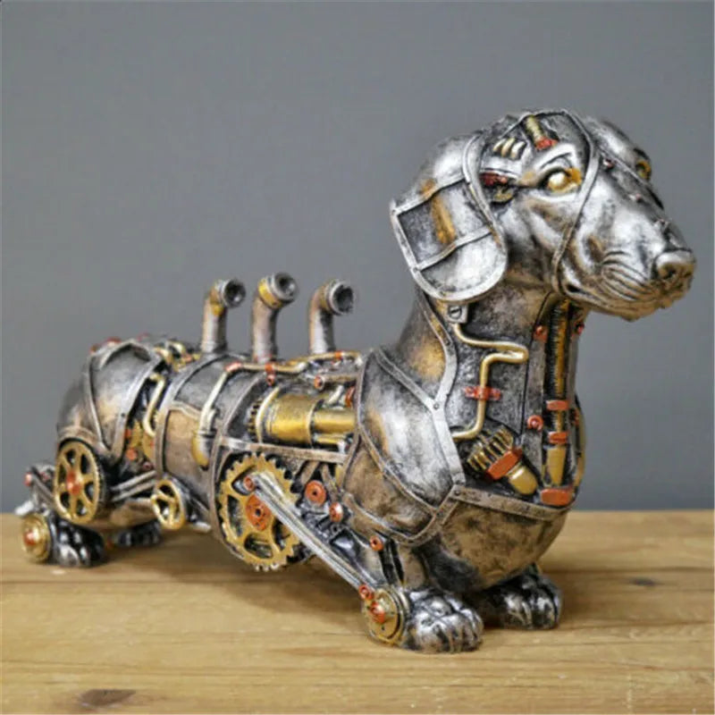 TEEK - Mechanical Figure Resin Steampunk Statue HOME DECOR theteekdotcom Sausage Dog  