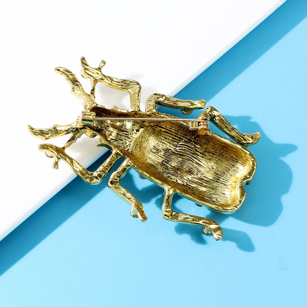 TEEK - Enamel Beetle Brooches JEWELRY theteekdotcom   