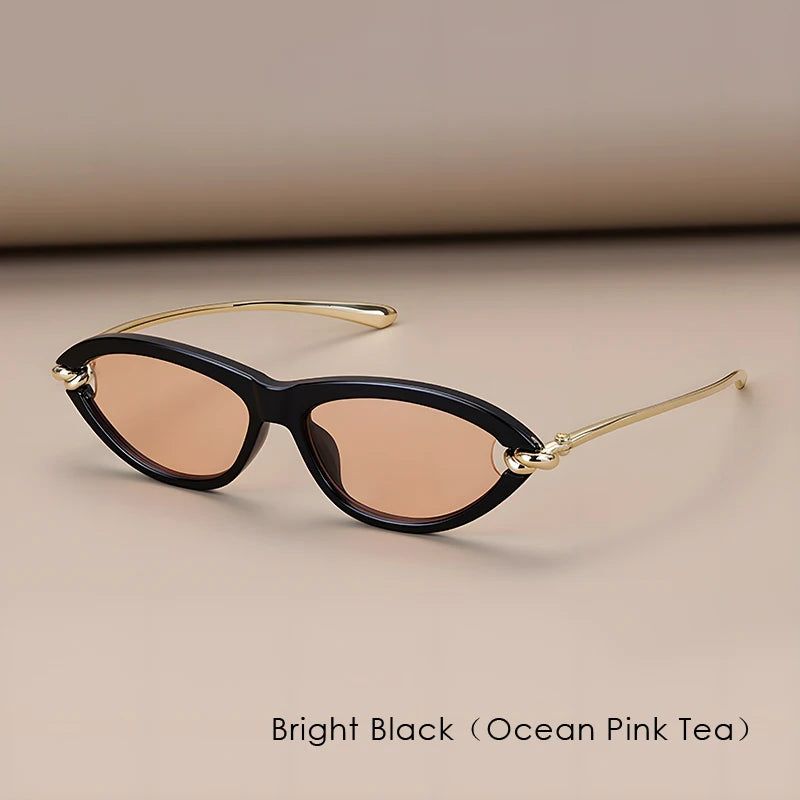 TEEK - Cat Eye Tortoiseshell Sunglasses EYEGLASSES theteekdotcom Black Pink c3 China Mainland