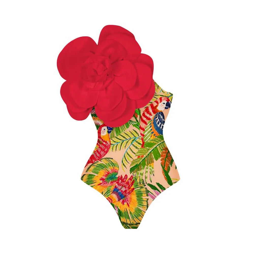 TEEK - 3D Flower Swimsuit Swimwear SWIMWEAR theteekdotcom swimwear 5 S 