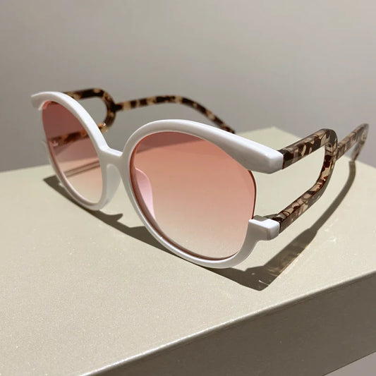 TEEK - Two-Color Chipped Circle Rim Sunglasses EYEGLASSES theteekdotcom   