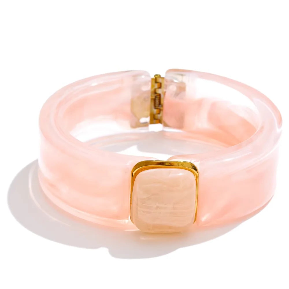 TEEK - Thick Bracelet Bangle JEWELRY theteekdotcom Pink