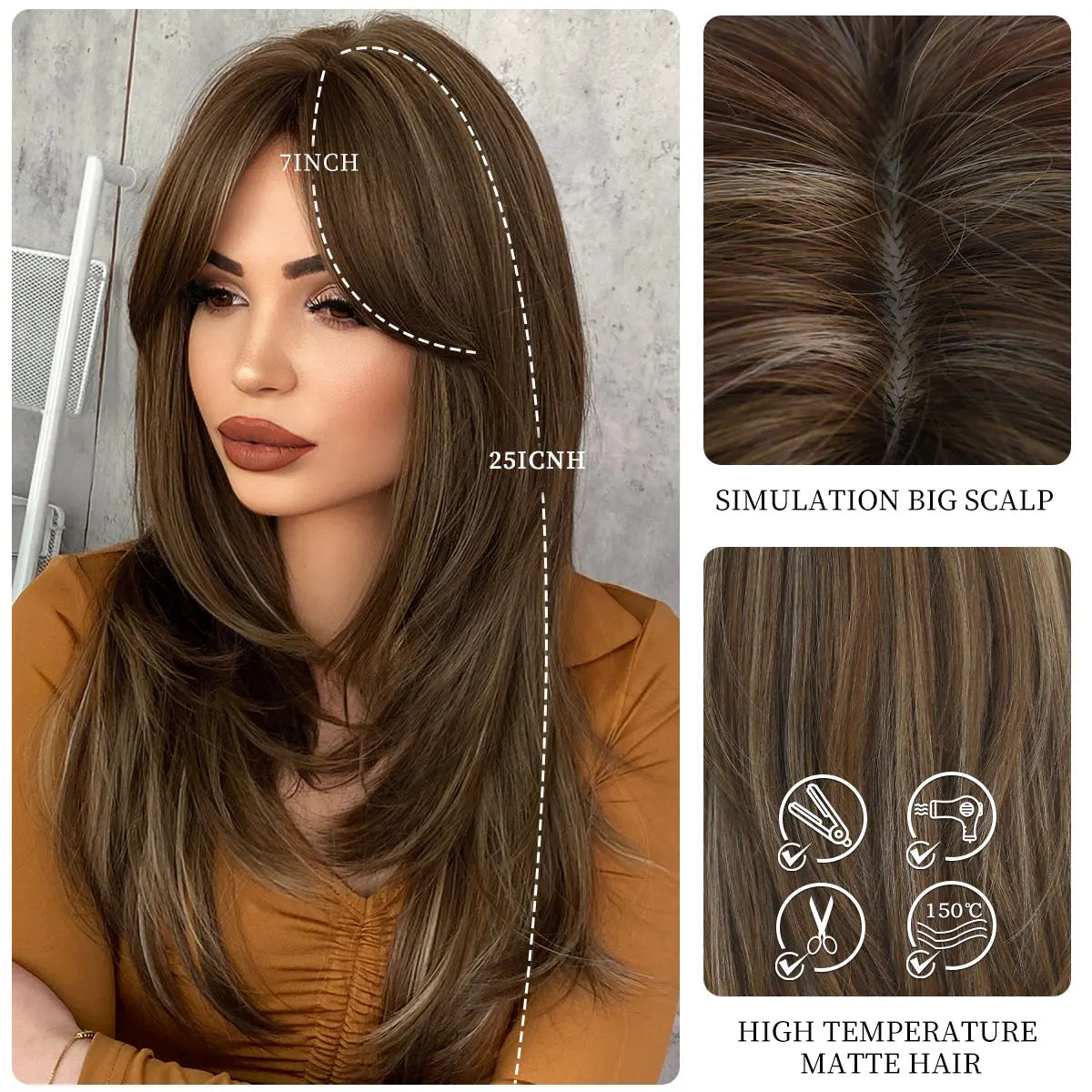 TEEK - Long Looker Layered Heat Resistant Synthetic Wig HAIR theteekdotcom   