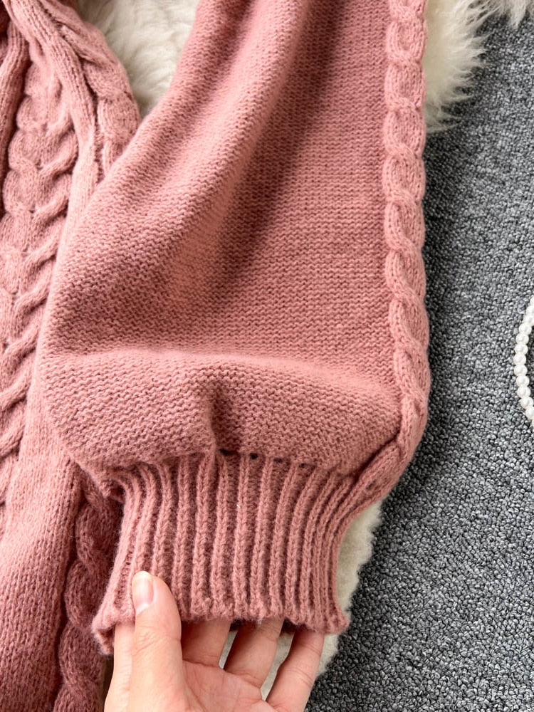 TEEK - Knitted V-Neck Dress DRESS theteekdotcom   