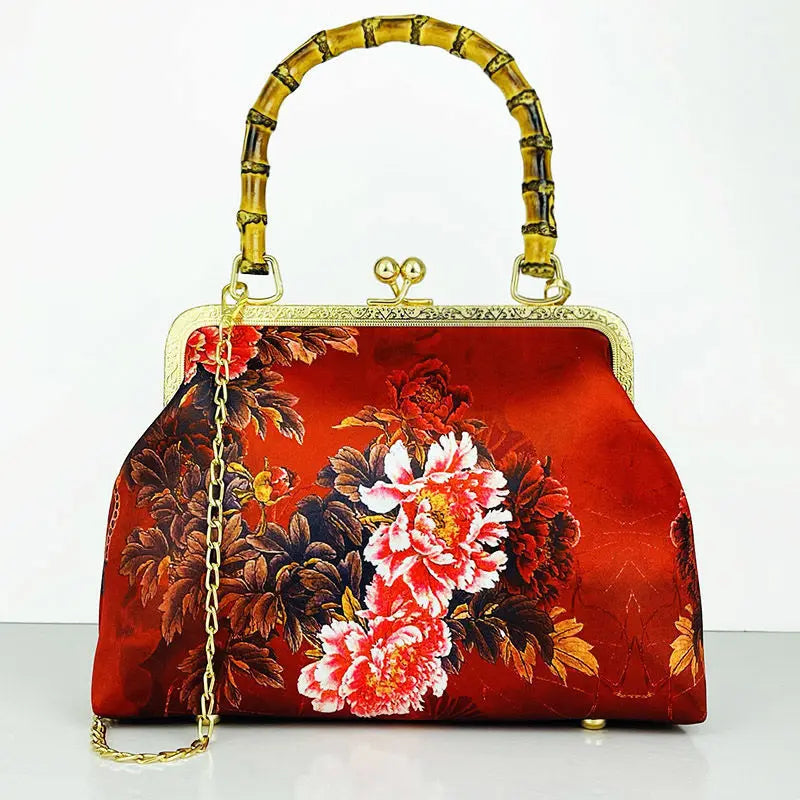 TEEK - Flower Lock Vintage Chain Handbag BAG theteekdotcom 21 red sleeves  