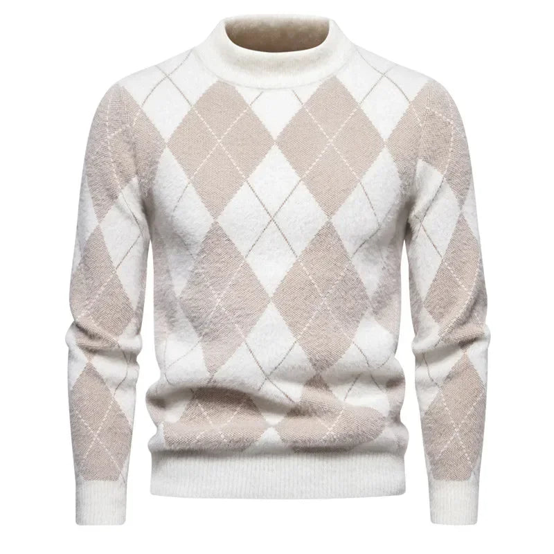 TEEK - Mens Soft Sir Knit Sweater  Pullover TOPS theteekdotcom Light Pink-H12 L 
