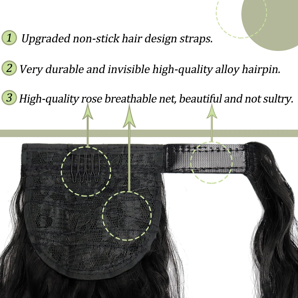 TEEK - Synthetic Long Tie Ponytail Extension HAIR theteekdotcom