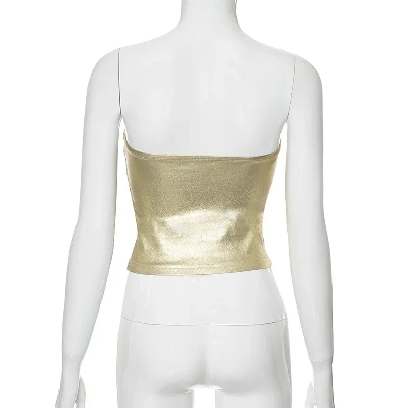 TEEK - Strapless Cropped Tube Top TOPS theteekdotcom   