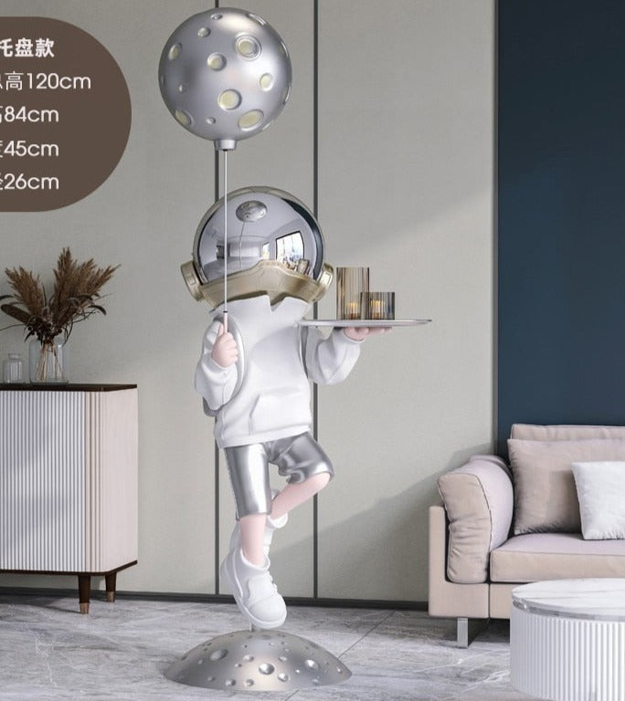 TEEK - Large Astronaut Floor Statue Lamp HOME DECOR theteekdotcom Silver balloons 80-120cm | 2ft 7.5in-3ft 11.25in 