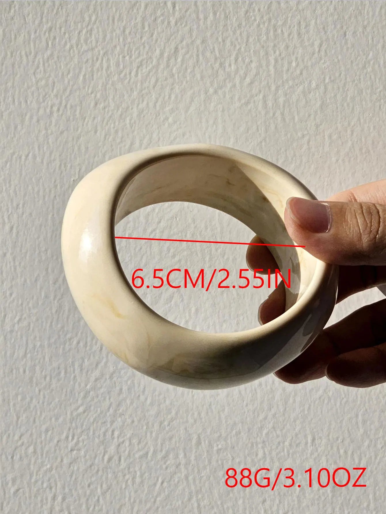 TEEK - Beach Stone Beige Irregular Wide Bracelet JEWELRY theteekdotcom