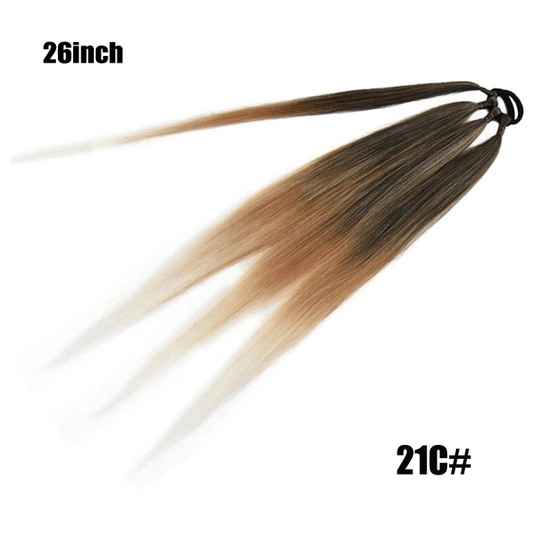 TEEK - Ponytail Synthetic Rubber Band Hair Ring 26 Inch Extensions HAIR theteekdotcom 26inch-21C