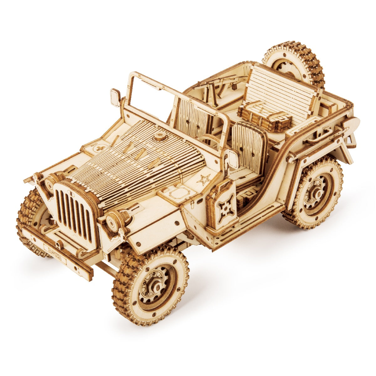 TEEK - Wooden Mechanical Vehicle 3D Puzzle DIY Kits HOME DECOR theteekdotcom Army Field Car  