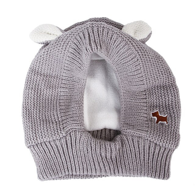 TEEK - Dog Pop Ears Knitted Hat PET SUPPLIES theteekdotcom Gray  
