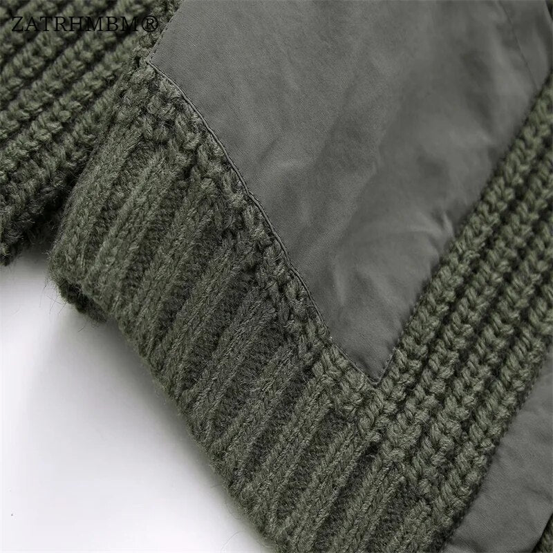 TEEK - Patched Pocket Knitted Sweater TOPS theteekdotcom   