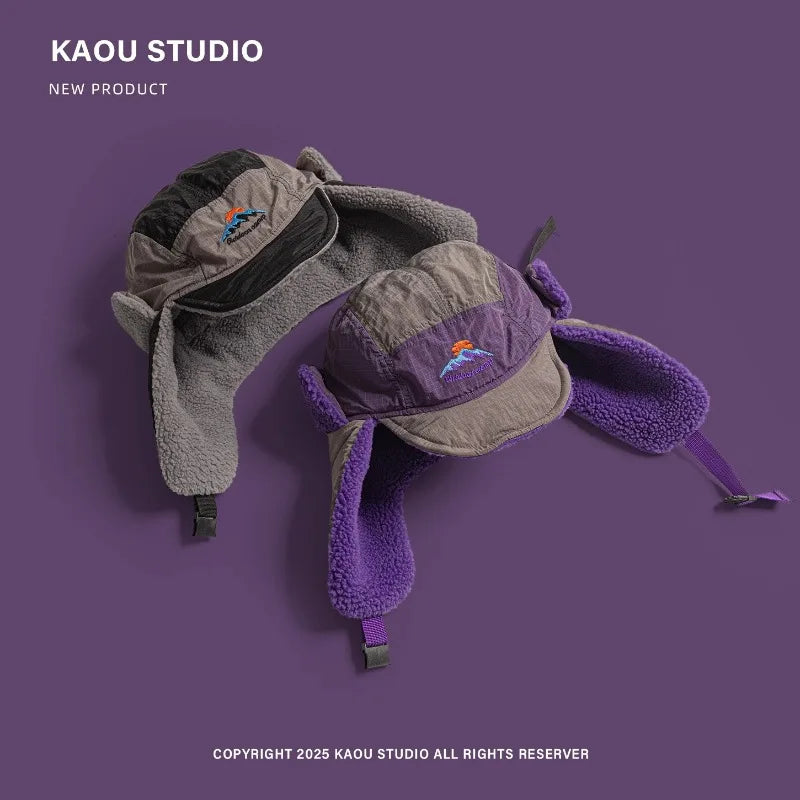 TEEK - Embroidered Plush Lei Feng Cap Earflaps Hats HAT theteekdotcom