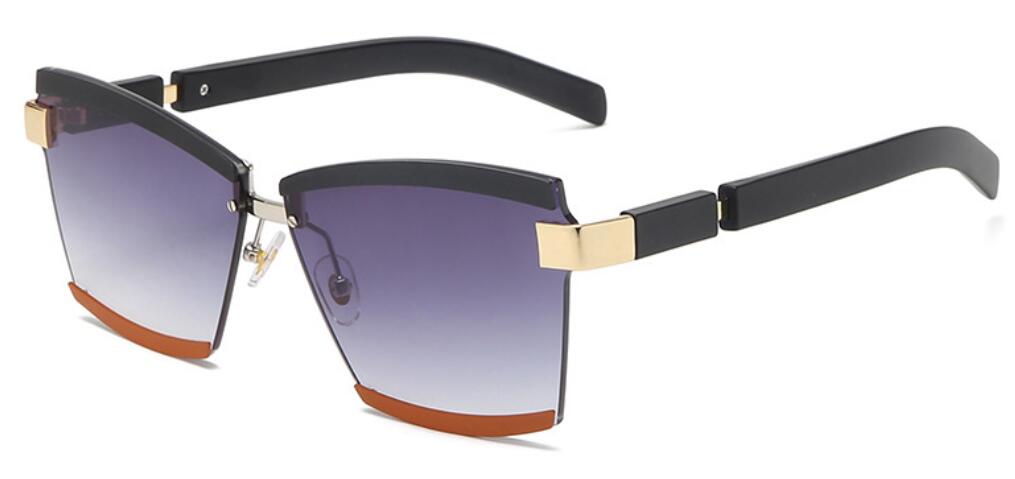 TEEK - Regal Rimless Detail Sunglasses EYEGLASSES theteekdotcom C1 black tea grey  
