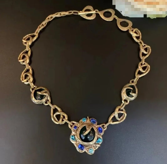 TEEK - Retro Zircon Geo Stone Pave Necklace Set JEWELRY theteekdotcom necklace  