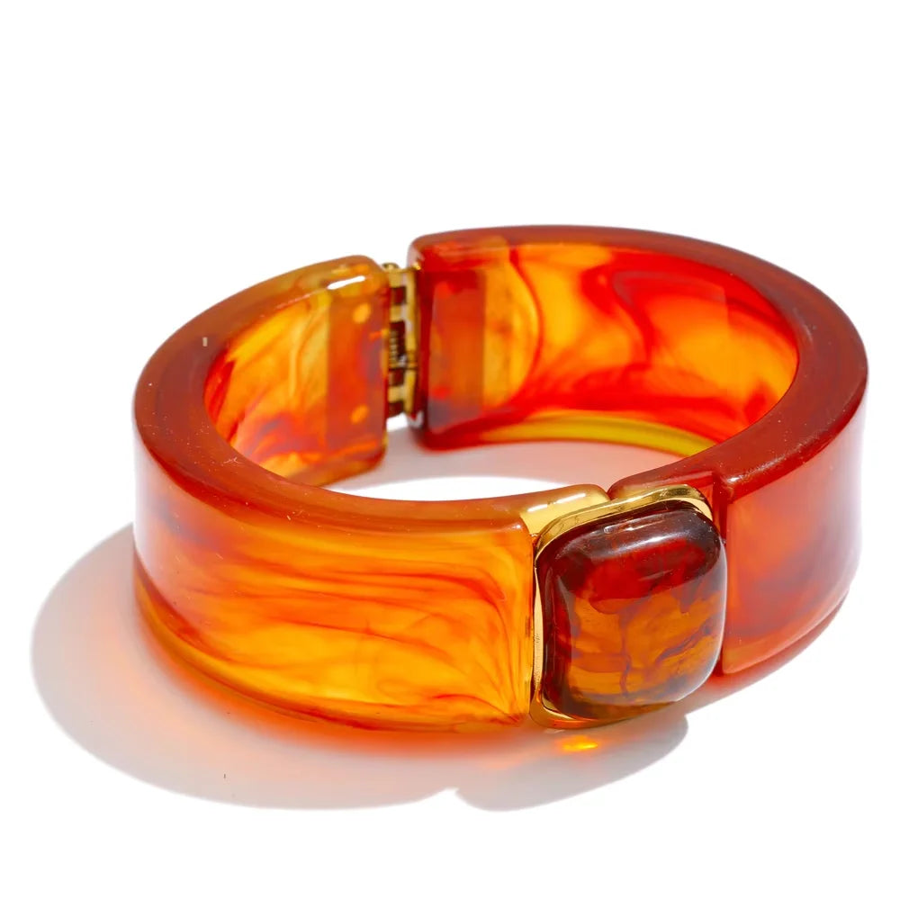 TEEK - Thick Bracelet Bangle JEWELRY theteekdotcom Amber 2