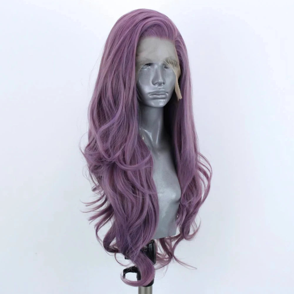 TEEK - Mix Purple Long Natural Wave Synthetic Lace Wi HAIR theteekdotcom