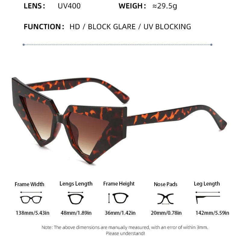 TEEK - Oversized Abstract Cat Eye Sunglasses EYEGLASSES theteekdotcom