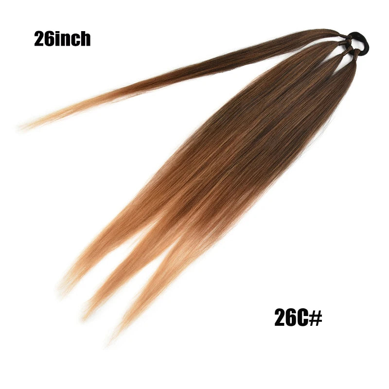 TEEK - Ponytail Synthetic Rubber Band Hair Ring 26 Inch Extensions