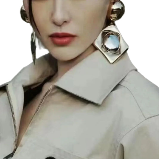 TEEK - Exaggerated Chunky Galactic Metal Earrings JEWELRY theteekdotcom