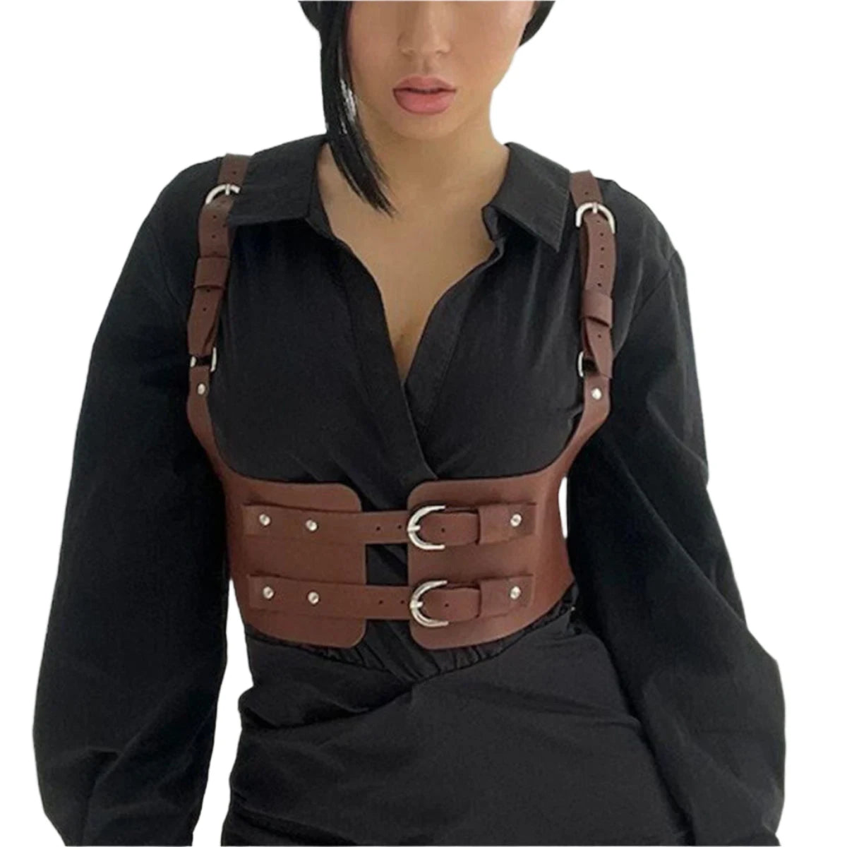 TEEK - Wide Waistband Corset Harness Belt BELT theteekdotcom   