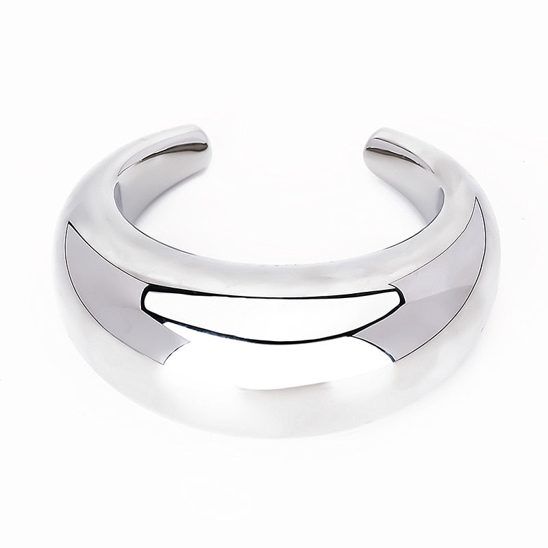 TEEK - Minimalist Cuff Bracelets JEWELRY theteekdotcom Silver D  