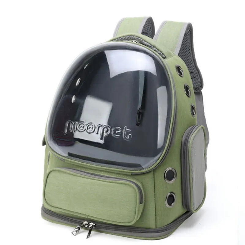 TEEK - Pet Portable Transparent Space Capsule Backpack PET SUPPLIES theteekdotcom army green 0.5-8kg 