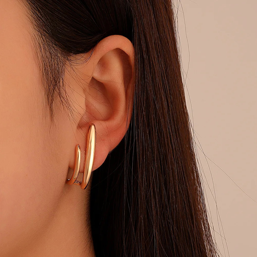 TEEK - Several Gold & Silver Irregular Earrings JEWELRY theteekdotcom UN-727-15  
