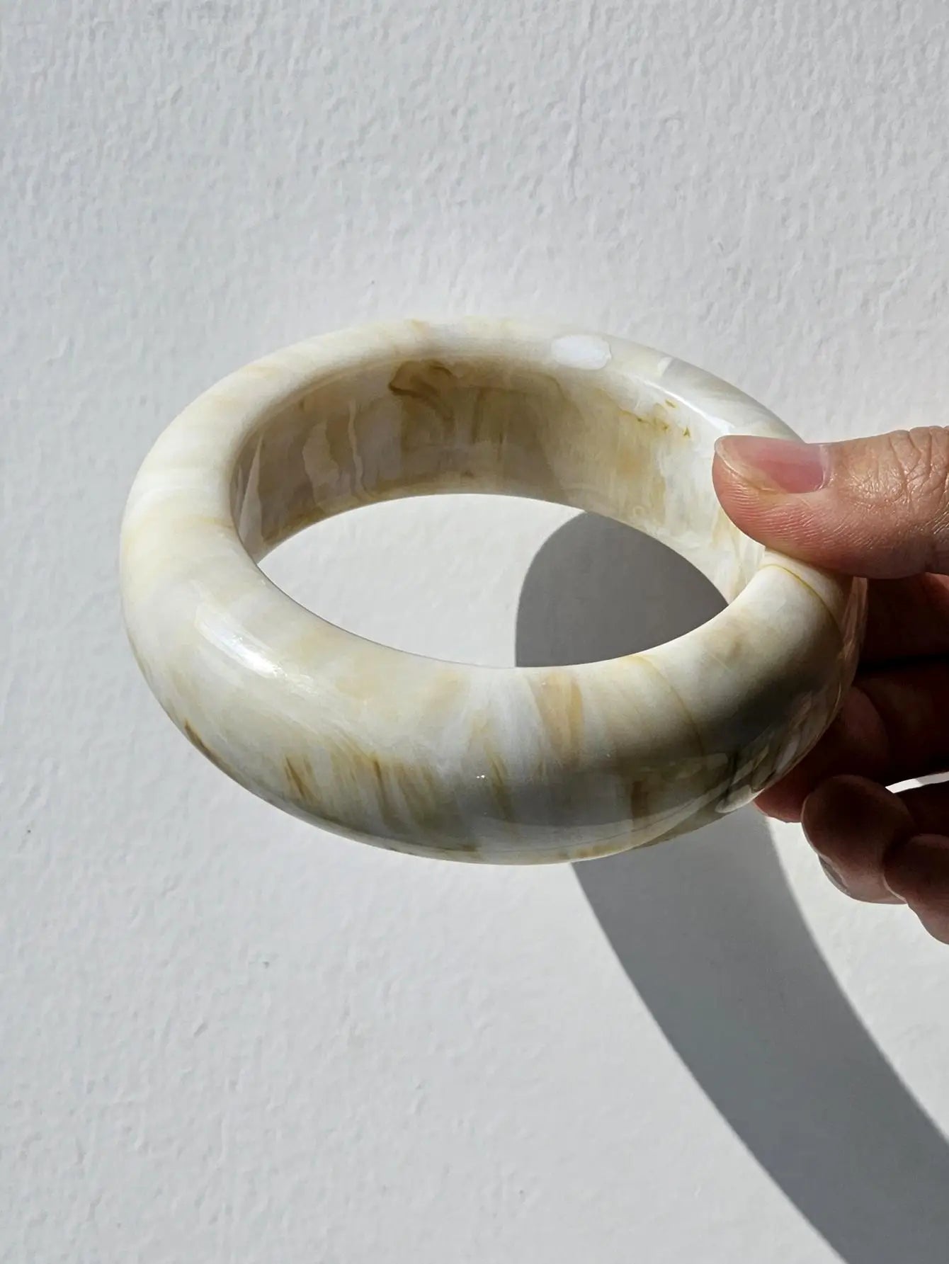 TEEK - Beach Stone Beige Irregular Wide Bracelet JEWELRY theteekdotcom D