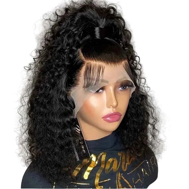 TEEK - Curly Lace Front Wigs Wear And Go Glueless Short Curly Frontal Wig HAIR theteekdotcom 8inches|200%