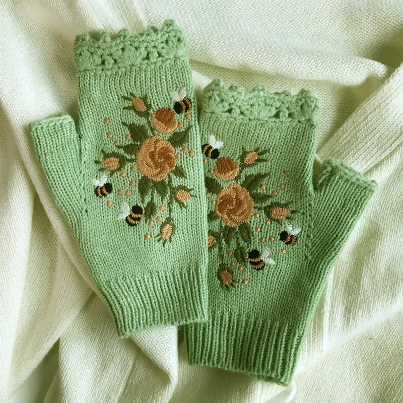 TEEK - Half Knitted Fingerless Gloves GLOVES theteekdotcom   