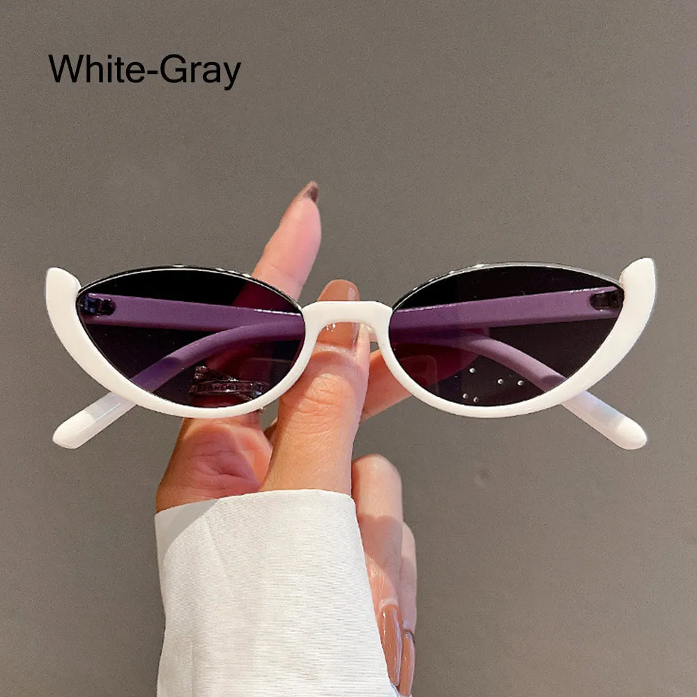 TEEK - Impressed Cat Eye Sunglasses  theteekdotcom White-Gray  