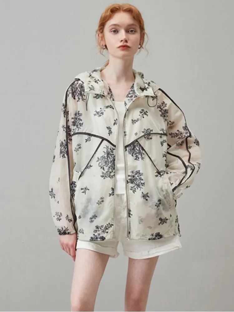 TEEK - Hooded Floral Linear Jacket JACKET theteekdotcom   