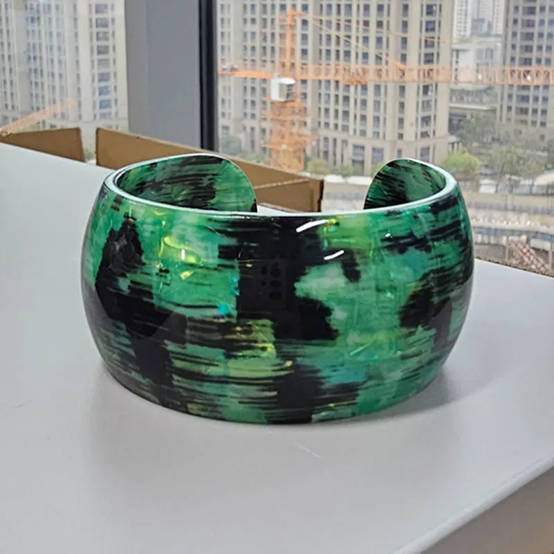 TEEK - Green Scheme Chunky Irregular Texture Bracelet JEWELRY theteekdotcom X