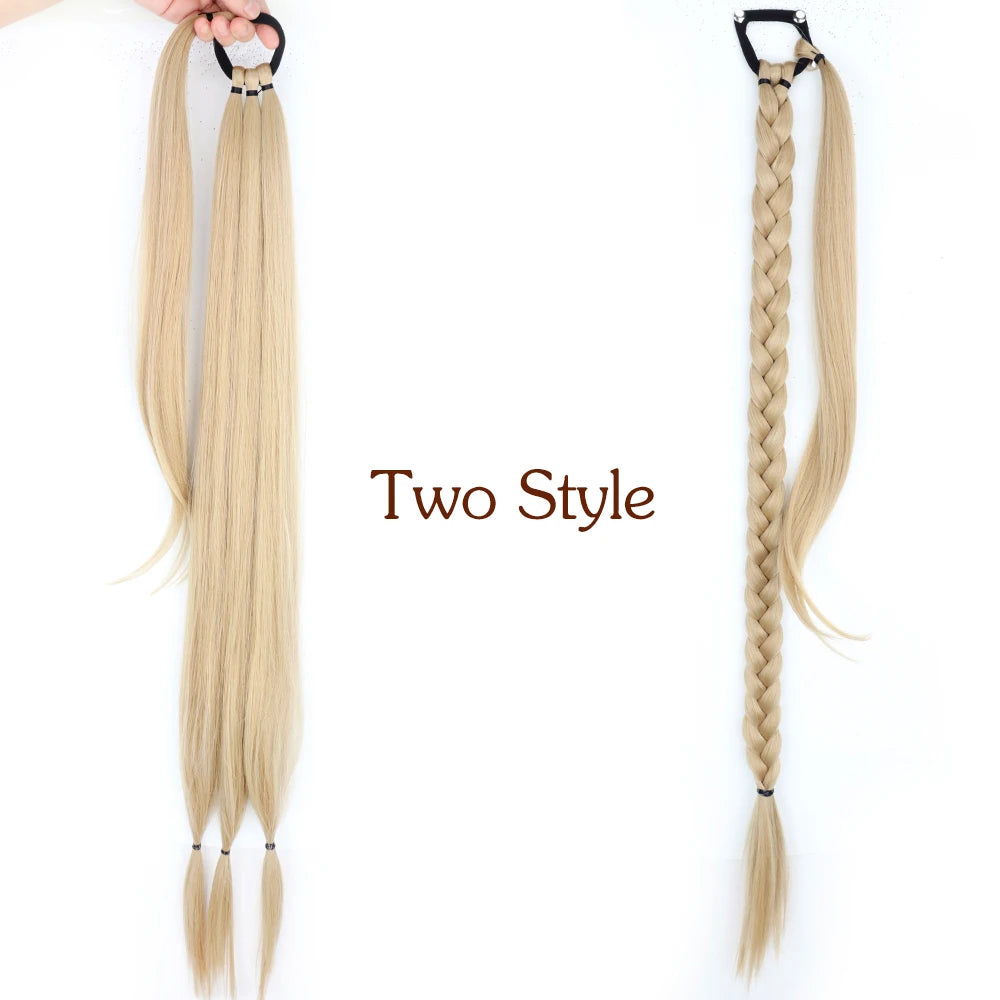 TEEK - 34inches Synthetic Long Braided Ponytail Hair Extensions HAIR theteekdotcom Q81-25
