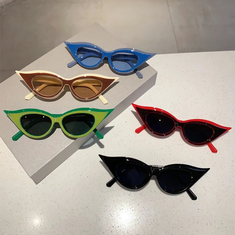 TEEK - Contrast Cat Eye Shade Sunglasses EYEGLASSES theteekdotcom   
