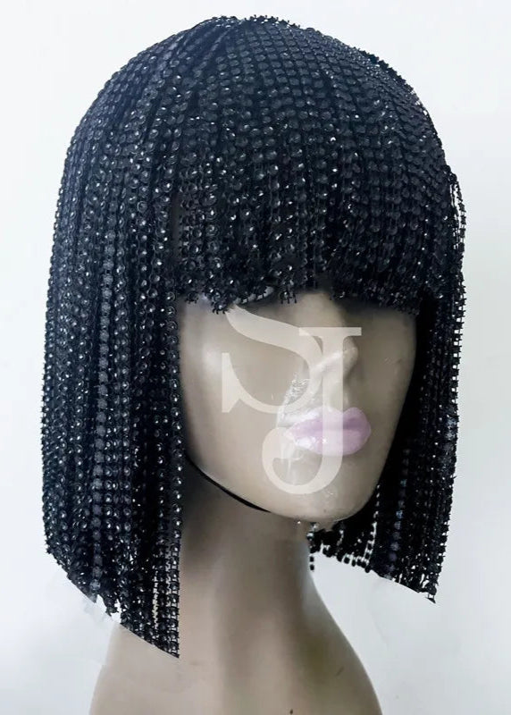 TEEK - Sparkly Tassel Chain Wig HAIR theteekdotcom Black One Size